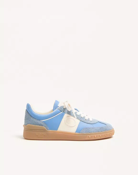 Valentino Upvillage Sneaker In Crust Leather With Nappa Calfskin Leather Band - Image 1